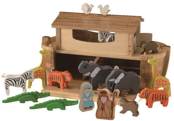 Fdit Jouet Arche de Noé L'arche de Noé jouets en bois mignon forme